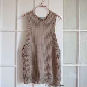 Vince Italian waffle stitch tank